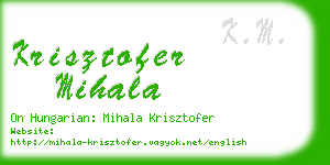 krisztofer mihala business card